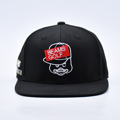 Logotipo de bordado personalizado 6 Panel Sombrero Snapback Cap Alta calidad al por mayor Hombres de algodón plano Bill Gorras Sombreros Snapback