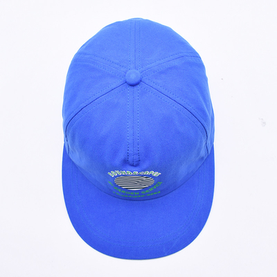 Sombreros de alta calidad, grabados a medida, de color azul, sin estructura, de 5 paneles, con bordes planos, para el exterior. Sombreros blandos de hip hop para hombres.