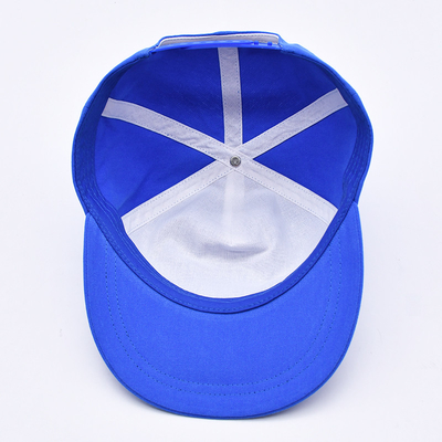 Sombreros de alta calidad, grabados a medida, de color azul, sin estructura, de 5 paneles, con bordes planos, para el exterior. Sombreros blandos de hip hop para hombres.