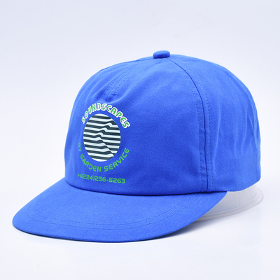 Sombreros de alta calidad, grabados a medida, de color azul, sin estructura, de 5 paneles, con bordes planos, para el exterior. Sombreros blandos de hip hop para hombres.