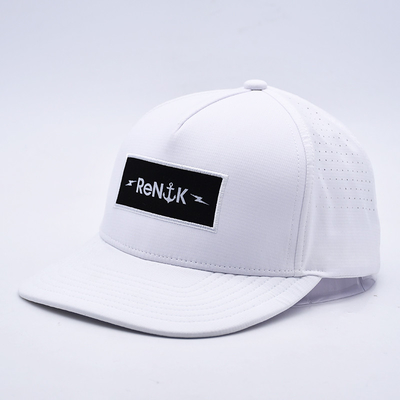 Venta al por mayor 5 Panel Flat Bill Snapback Sombrero Custom Logotipo de OEM Snapback Sombrero Para Hombres