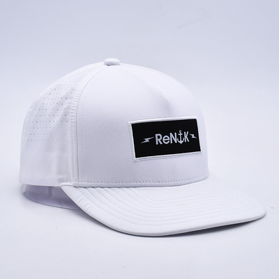 Venta al por mayor 5 Panel Flat Bill Snapback Sombrero Custom Logotipo de OEM Snapback Sombrero Para Hombres