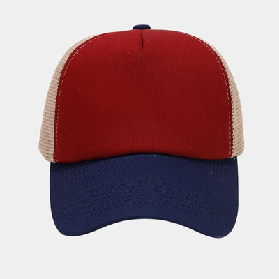 Oem de alta calidad mayorista de malla de camión tapa 5 panel de espalda llana de camión sombrero Gorras personalizado sombreros de malla