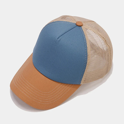 Oem de alta calidad mayorista de malla de camión tapa 5 panel de espalda llana de camión sombrero Gorras personalizado sombreros de malla