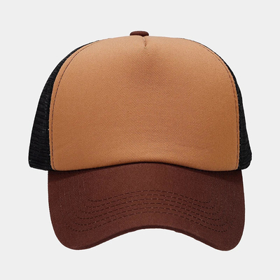 Oem de alta calidad mayorista de malla de camión tapa 5 panel de espalda llana de camión sombrero Gorras personalizado sombreros de malla
