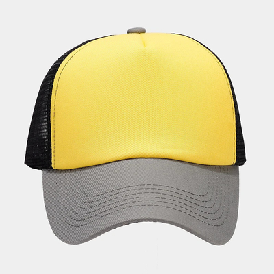 Oem de alta calidad mayorista de malla de camión tapa 5 panel de espalda llana de camión sombrero Gorras personalizado sombreros de malla