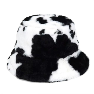 Mujeres al aire libre, invierno cálido, piel falsa, sombrero de balde, bolsillo, terciopelo, peludo, sombreros de pescador, moda panameña.
