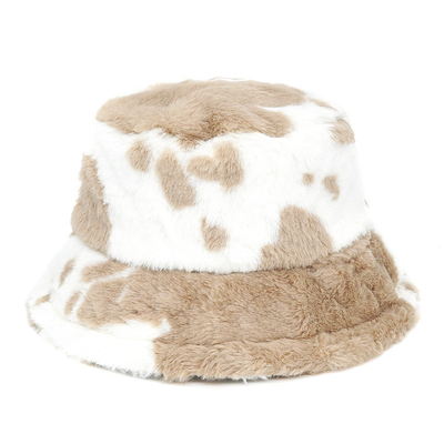 Mujeres al aire libre, invierno cálido, piel falsa, sombrero de balde, bolsillo, terciopelo, peludo, sombreros de pescador, moda panameña.