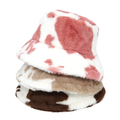 Mujeres al aire libre, invierno cálido, piel falsa, sombrero de balde, bolsillo, terciopelo, peludo, sombreros de pescador, moda panameña.