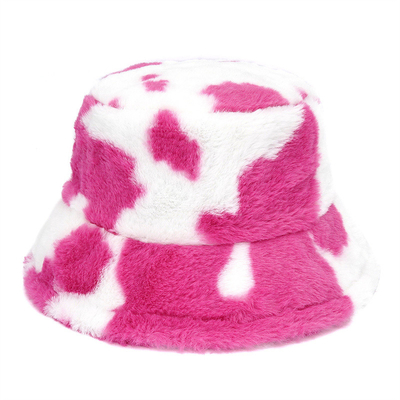 Mujeres al aire libre, invierno cálido, piel falsa, sombrero de balde, bolsillo, terciopelo, peludo, sombreros de pescador, moda panameña.