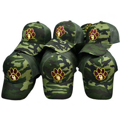 Sombrero de camión de malla verde personalizado de 6 paneles Gorra Trucker Cap con logotipo bordado