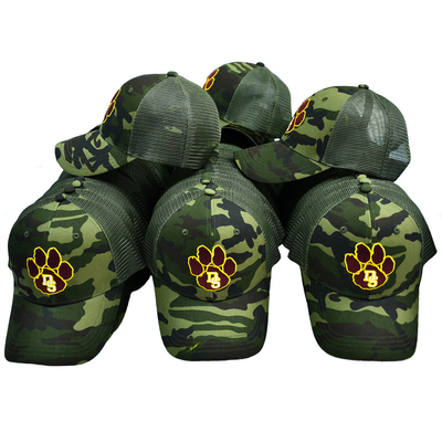 Sombrero de camión de malla verde personalizado de 6 paneles Gorra Trucker Cap con logotipo bordado