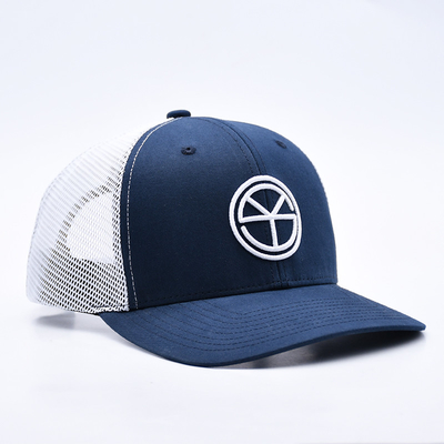 BSCI OEM Logotipo personalizado bordado Richardson Trucker Hat Mesh Snap Back Gorras 6 Panel Trucker Cap