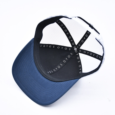 BSCI OEM Logotipo personalizado bordado Richardson Trucker Hat Mesh Snap Back Gorras 6 Panel Trucker Cap