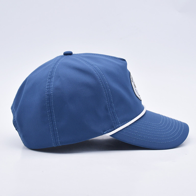 Venta al por mayor de Blue Rope Baseball Cap Personalizado bordado estructurado Logotipo de 5 paneles Sombreros de golf Gorras