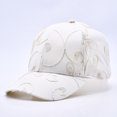 Moda Hip Hop Brim Curvo Deportivo Blanco Béisbol Copas de Béisbol al por mayor Sombrero de Béisbol a medida bordado