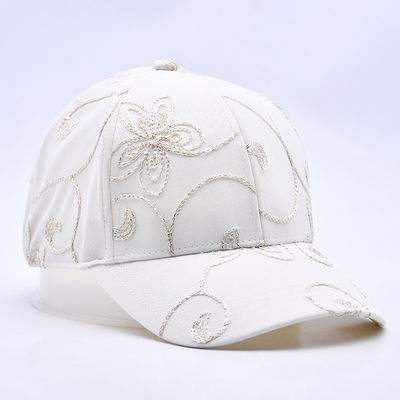 Moda Hip Hop Brim Curvo Deportivo Blanco Béisbol Copas de Béisbol al por mayor Sombrero de Béisbol a medida bordado