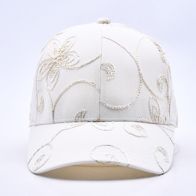 Moda Hip Hop Brim Curvo Deportivo Blanco Béisbol Copas de Béisbol al por mayor Sombrero de Béisbol a medida bordado