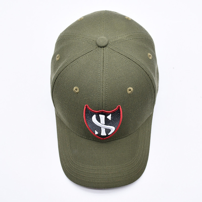 Custom Gorras Sports Supplier 6 Panel Green Baseball Cap de alta calidad 3d bordado sombrero de béisbol