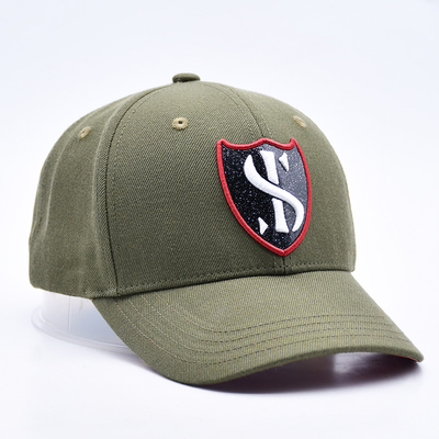 Custom Gorras Sports Supplier 6 Panel Green Baseball Cap de alta calidad 3d bordado sombrero de béisbol