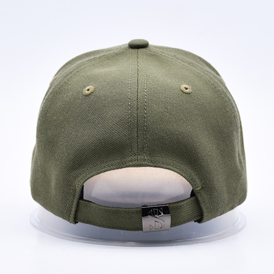 Custom Gorras Sports Supplier 6 Panel Green Baseball Cap de alta calidad 3d bordado sombrero de béisbol