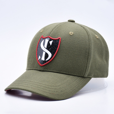 Custom Gorras Sports Supplier 6 Panel Green Baseball Cap de alta calidad 3d bordado sombrero de béisbol