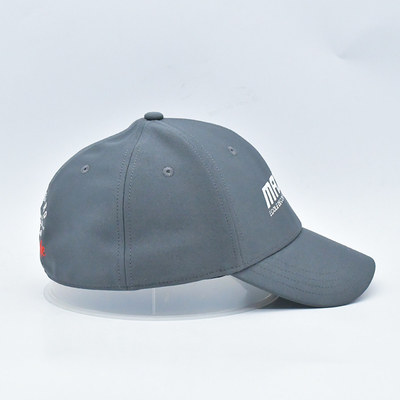 Oem mayorista 6 Panel Gris sombreros de béisbol elásticos personalizados gorras de béisbol cerradas de vuelta