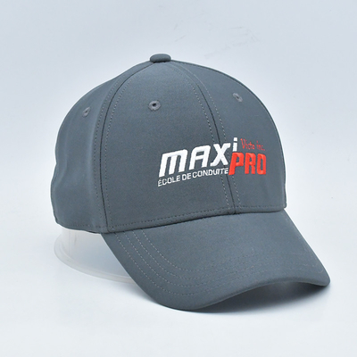 Oem mayorista 6 Panel Gris sombreros de béisbol elásticos personalizados gorras de béisbol cerradas de vuelta