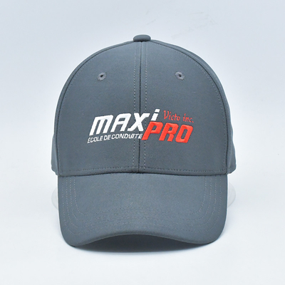 Oem mayorista 6 Panel Gris sombreros de béisbol elásticos personalizados gorras de béisbol cerradas de vuelta