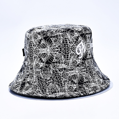 Sombreros de balde con impresión de sublimación personalizados en todas partes Imprimir Sombreros de balde con patrón Logotipo bordado para mujeres