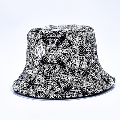 Sombreros de balde con impresión de sublimación personalizados en todas partes Imprimir Sombreros de balde con patrón Logotipo bordado para mujeres