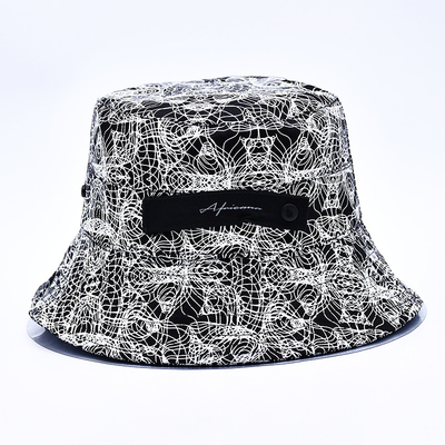 Sombreros de balde con impresión de sublimación personalizados en todas partes Imprimir Sombreros de balde con patrón Logotipo bordado para mujeres