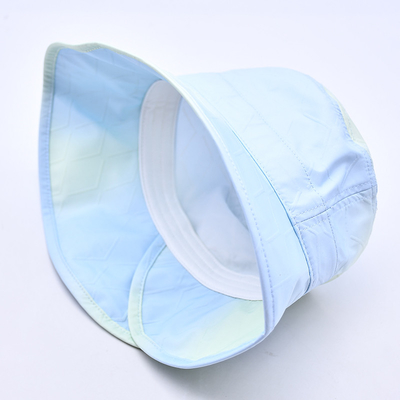Impresión de color de corbata de lujo de verano colorido logotipo personalizado de sombrero de cubo