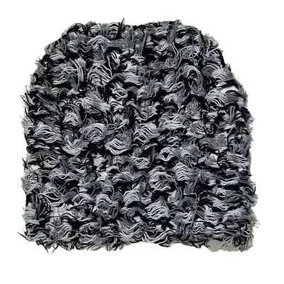 2024 Nuevo Hip Hop Balaclava Distressed Caps de punto Máscara Mujeres Camuflaje al aire libre Veloz Esquí Fuzzy Balaclava Bonies Mujeres Hombres Sombrero