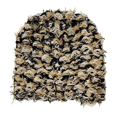 2024 Nuevo Hip Hop Balaclava Distressed Caps de punto Máscara Mujeres Camuflaje al aire libre Veloz Esquí Fuzzy Balaclava Bonies Mujeres Hombres Sombrero
