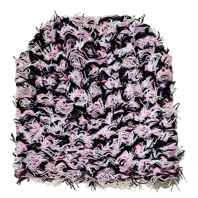 2024 Nuevo Hip Hop Balaclava Distressed Caps de punto Máscara Mujeres Camuflaje al aire libre Veloz Esquí Fuzzy Balaclava Bonies Mujeres Hombres Sombrero