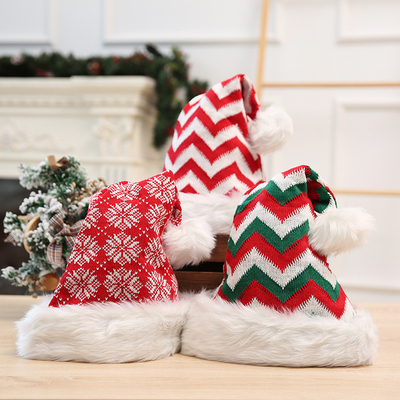 Invierno grueso Tricotado Adulto Navidad Pom Bola Sombrero Feliz Decoración de Navidad Regalos Feliz Año Nuevo 2024 Naviida