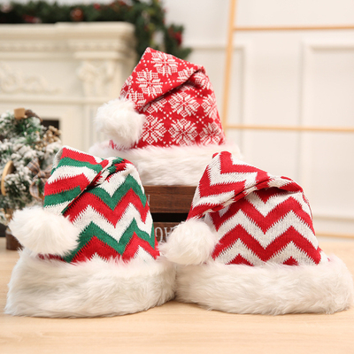 Invierno grueso Tricotado Adulto Navidad Pom Bola Sombrero Feliz Decoración de Navidad Regalos Feliz Año Nuevo 2024 Naviida
