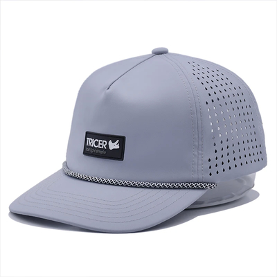 Color de costura personalizable línea 5 panel de béisbol con logotipo en relieve y diseño estructurado