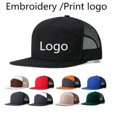 Logotipo personalizado 7 paneles gorra mayorista de malla Sombreros de camión