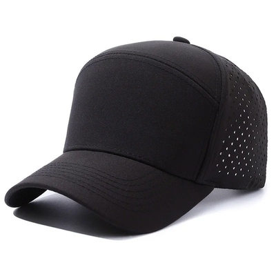 Logotipo personalizado con agujero cortado por láser gorra de béisbol perforada gorras deportivas impermeables gorra