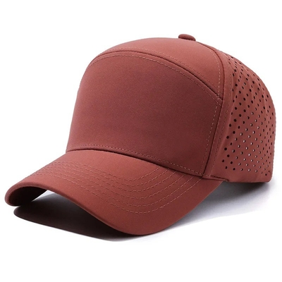 Logotipo personalizado con agujero cortado por láser gorra de béisbol perforada gorras deportivas impermeables gorra