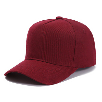 Capa de béisbol de tamaño personalizado de 5 paneles con color personalizable y línea de costura personalizable de color corona media
