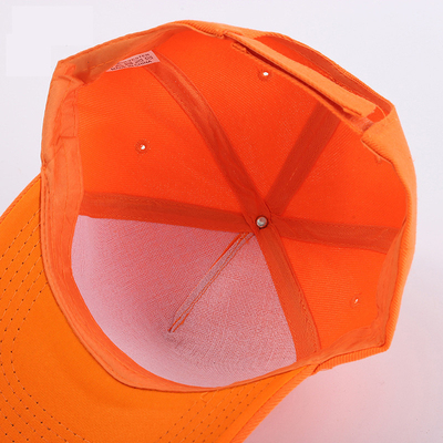 Cuidado del lavado de manos Capón de béisbol estructurado de 5 paneles con estilo de pico plano / curvo personalizable