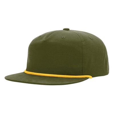 Sombreros de Hip Hop de punta plana de alta calidad Gorras personalizadas 5 cinco panel de cuerda Richardson Sombreros con gorra para hombres