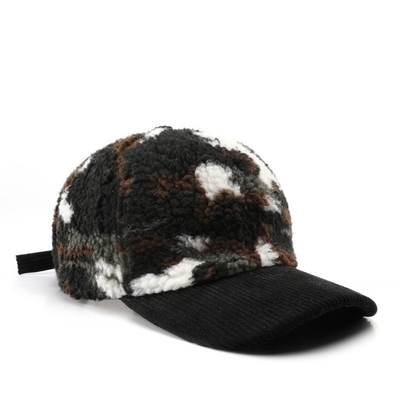Hombres y mujeres de invierno de otoño y invierno cálido y grueso camuflaje gorra de béisbol de veludo personalizado de lana de invierno de moda para adultos gorras de béisbol gorras