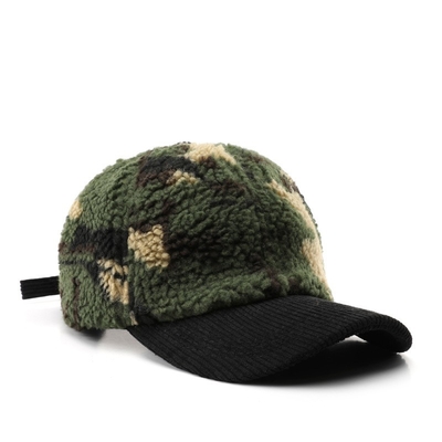 Hombres y mujeres de invierno de otoño y invierno cálido y grueso camuflaje gorra de béisbol de veludo personalizado de lana de invierno de moda para adultos gorras de béisbol gorras