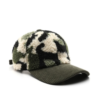 Hombres y mujeres de invierno de otoño y invierno cálido y grueso camuflaje gorra de béisbol de veludo personalizado de lana de invierno de moda para adultos gorras de béisbol gorras