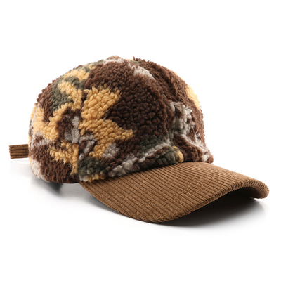 Hombres y mujeres de invierno de otoño y invierno cálido y grueso camuflaje gorra de béisbol de veludo personalizado de lana de invierno de moda para adultos gorras de béisbol gorras