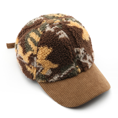 Hombres y mujeres de invierno de otoño y invierno cálido y grueso camuflaje gorra de béisbol de veludo personalizado de lana de invierno de moda para adultos gorras de béisbol gorras